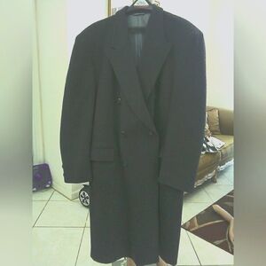 Men Wool/ Cashmere Double-Breasted Trench Coat Firenze Italy By Dario Di Napoli